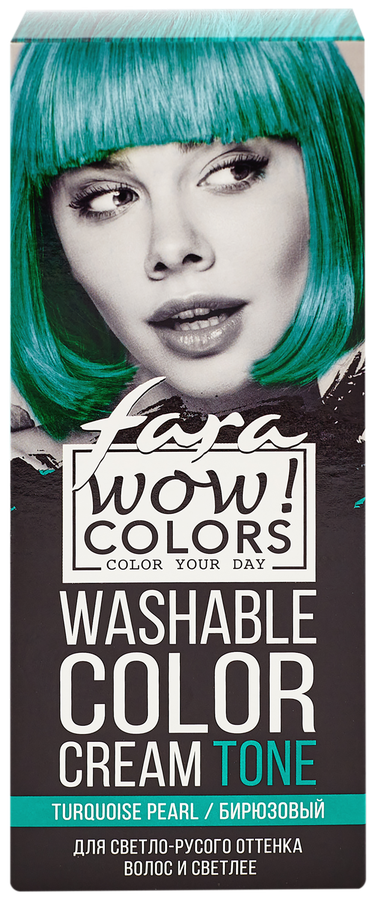 

Крем оттеночный для волос Fara Wow! Colors Бирюзовый смываемый