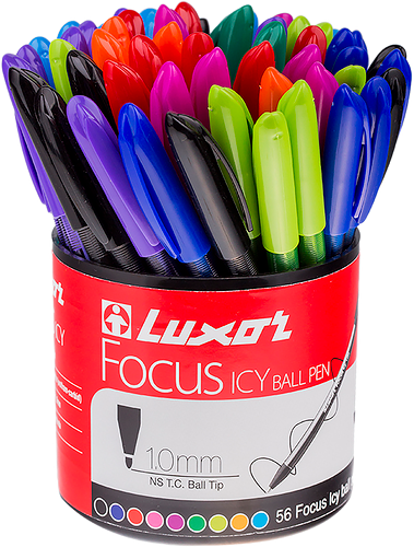 Ручка шариковая LUXOR Focus icy, 1мм, Арт. 1760/56 DU, в ассортименте, 1 шт