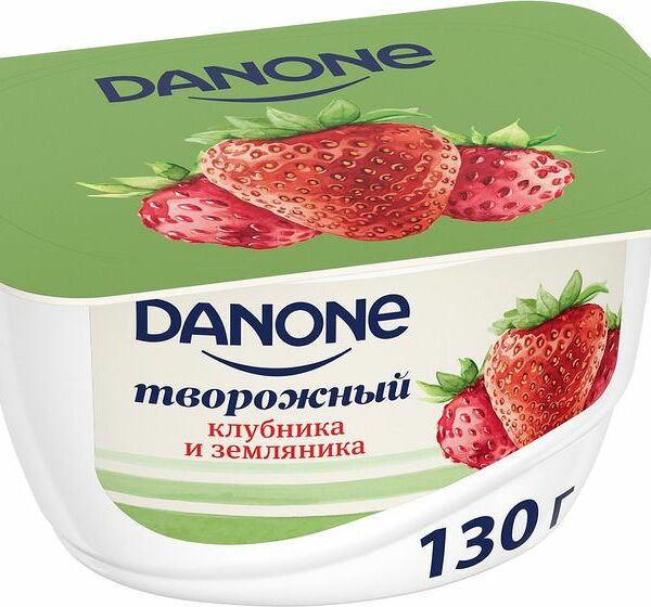 Продукт творожный Danone клубника-земляника 3,6%