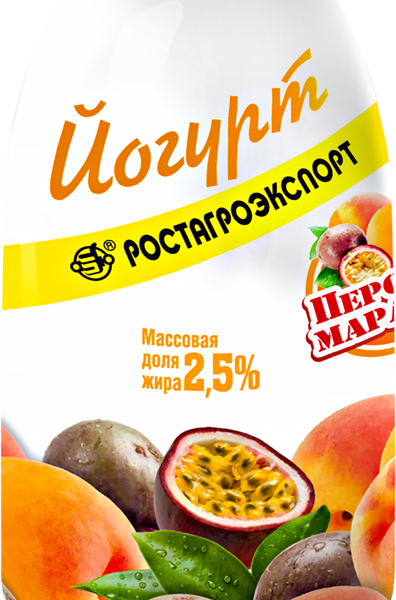 Йогурт Ростагроэкспорт Персик-маракуйя 2,5% Пэт Без Змж (россия)