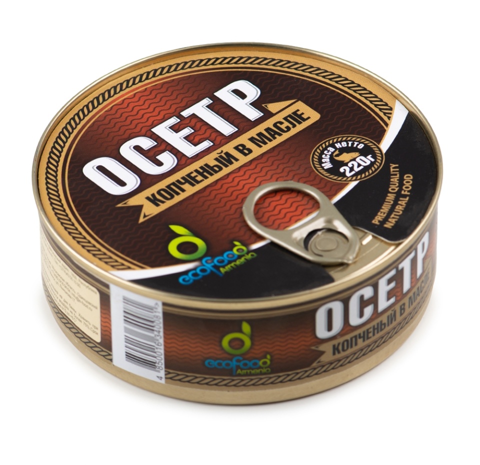 

Осетр Ecofood Armenia копченый в масле 220 г