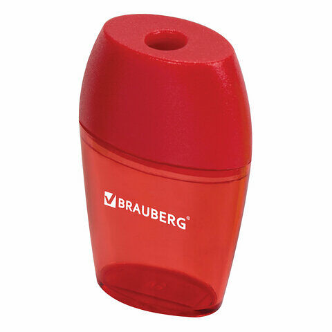 Точилка Brauberg Diamond с контейнером, 1шт, в ассортименте