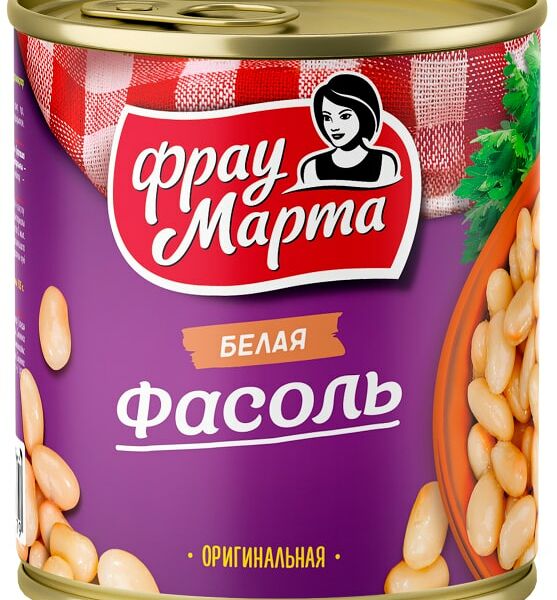 Фасоль Фрау Марта Белая Оригинальная 310г