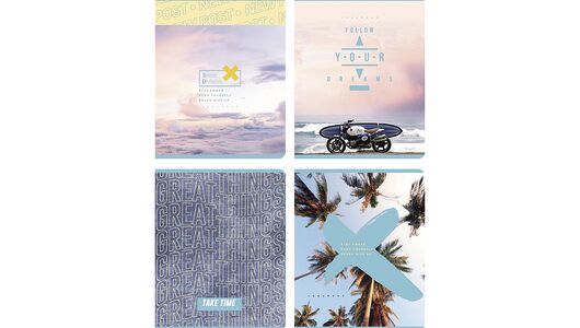 Тетрадь общая Bg Take time А5 96 листов в клетку на скрепке, в ассортименте