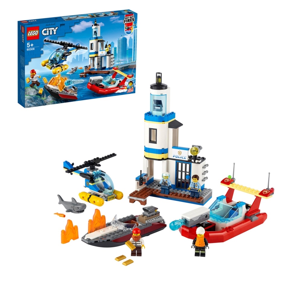 

Конструктор LEGO детский City Операция береговой полиции и пожарных, Чешская республика