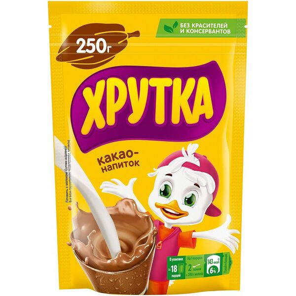 Какао ХРУТКА пакет, 250 г