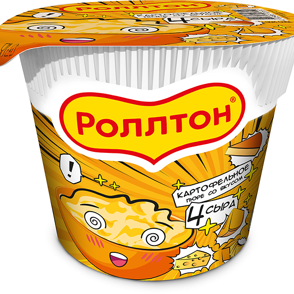 Картофельное пюре Роллтон 4 сыра, 40 г
