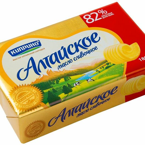Масло сладкосливочное Киприно Алтайское 82%, 180г