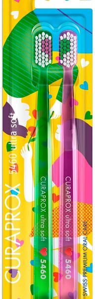 Набор зубных щеток Curaprox Duo Love Edition 2023 Ultrasoft d 0.1мм 2шт