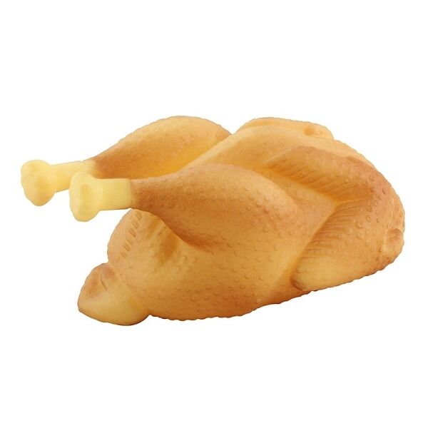 Игрушка YUGI с пищалкой курица гриль винил для собак 18 см