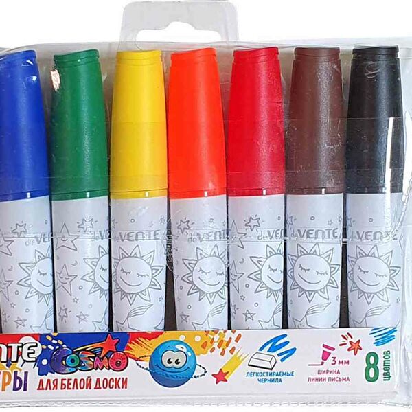 Набор маркеров для белой доски deVENTE 5 мм, 8 цветов