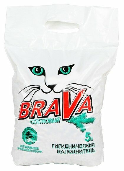 Наполнитель для кошачьего туалета Brava Сосновый Впитывающий