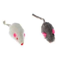 Игрушка для кошек Мышка (натуральный мех), 5 см, цвет в ассортименте