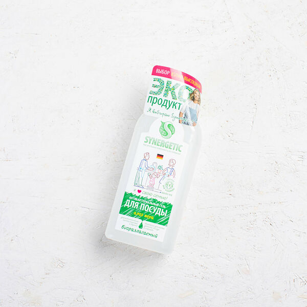 Биоразлагаемое средство для мытья посуды с алое вера SYNERGETIC