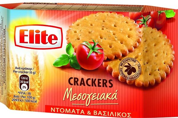 Крекеры Elite с томатами и базиликом 105г