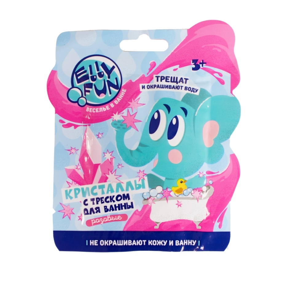 

Кристаллы для ванны Elly Fun с треском цвет розовый, Китай