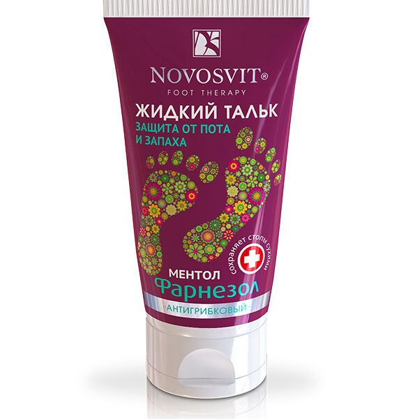 Novosvit Фарнезол жидкий тальк для ног 50 мл Ментол