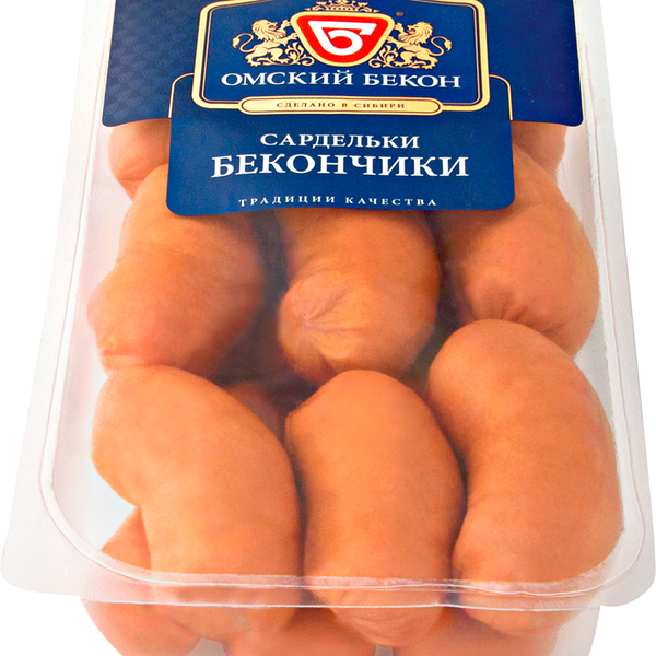 Сардельки ОМСКИЙ БЕКОН Бекончики з/с вес до 1.2 кг