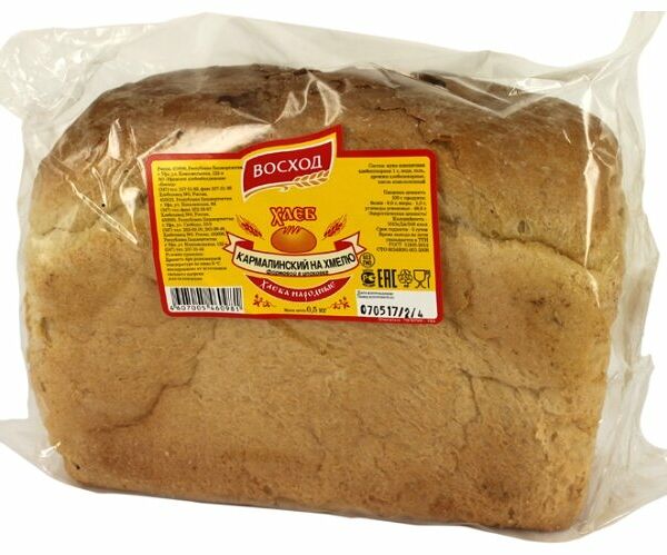 Хлеб Восход Кармалинский на хмелю пшеничный формовой