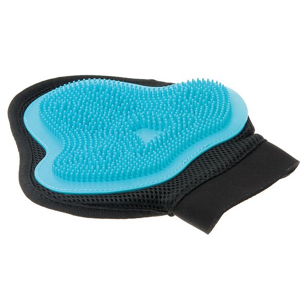 Рукавица силиконовая на руку большая, морская волна