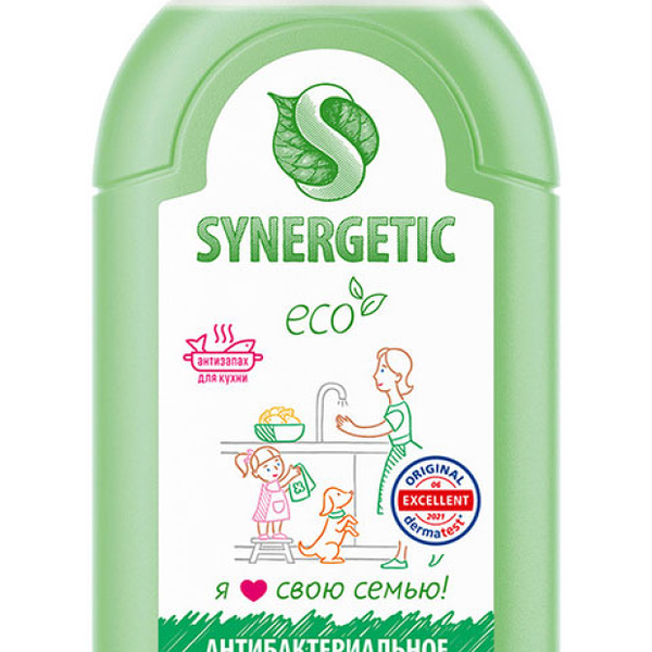 Жидкое мыло Synergetic антибактериальное лемонграсс и мята, 500 мл