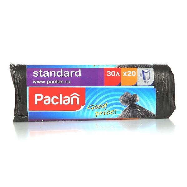 Мешки для мусора Paclan Standart 30 л, 20 шт