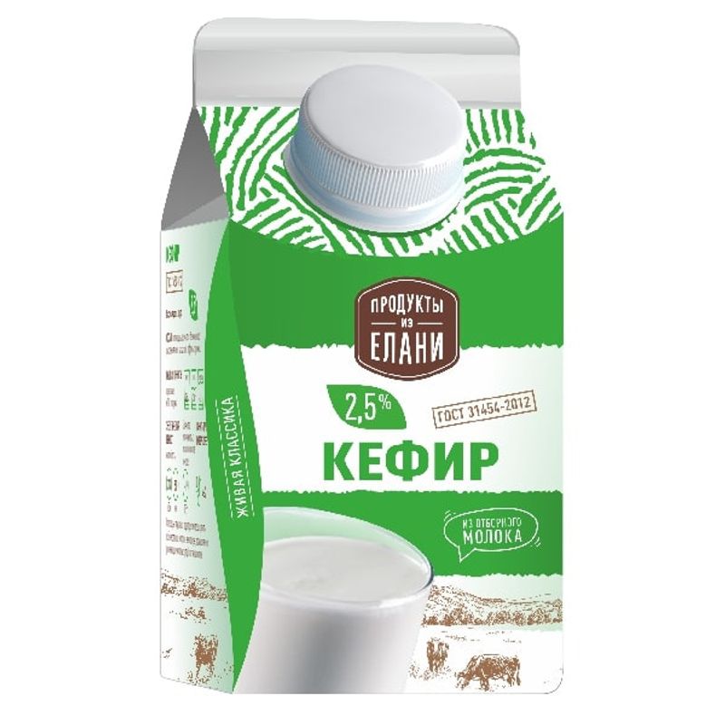 

Кефир Продукты из Елани 2.5%, 450 мл