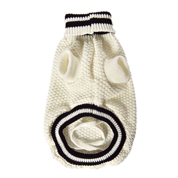 Свитер для собак FOXIE Stripes M (длина спины 35см) белый с черным