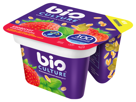 Йогурт Bio Culture клубника-базилик 3.5%