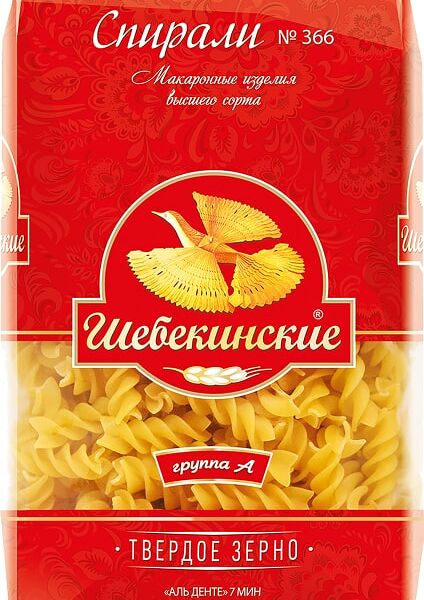 Макароны Шебекинские №366 Спирали 450г