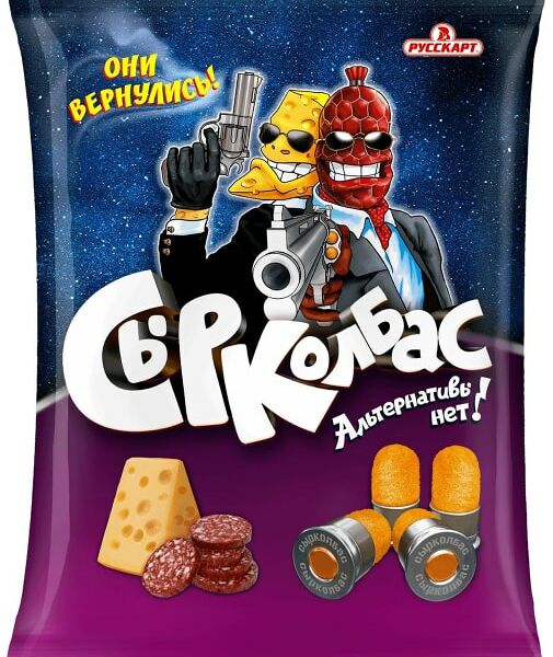 Снеки кукурузные Сырколбас Сыр-Колбаса 100г