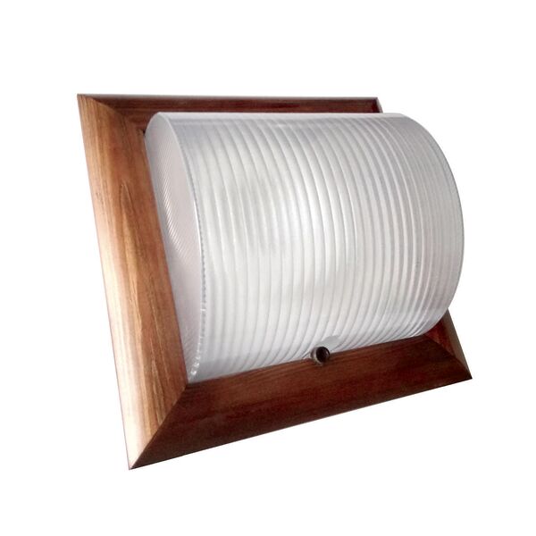 Светильник накладной Ecola, LED, GX53, IP65, 24,5х24,5х11 см, орех, квадрат