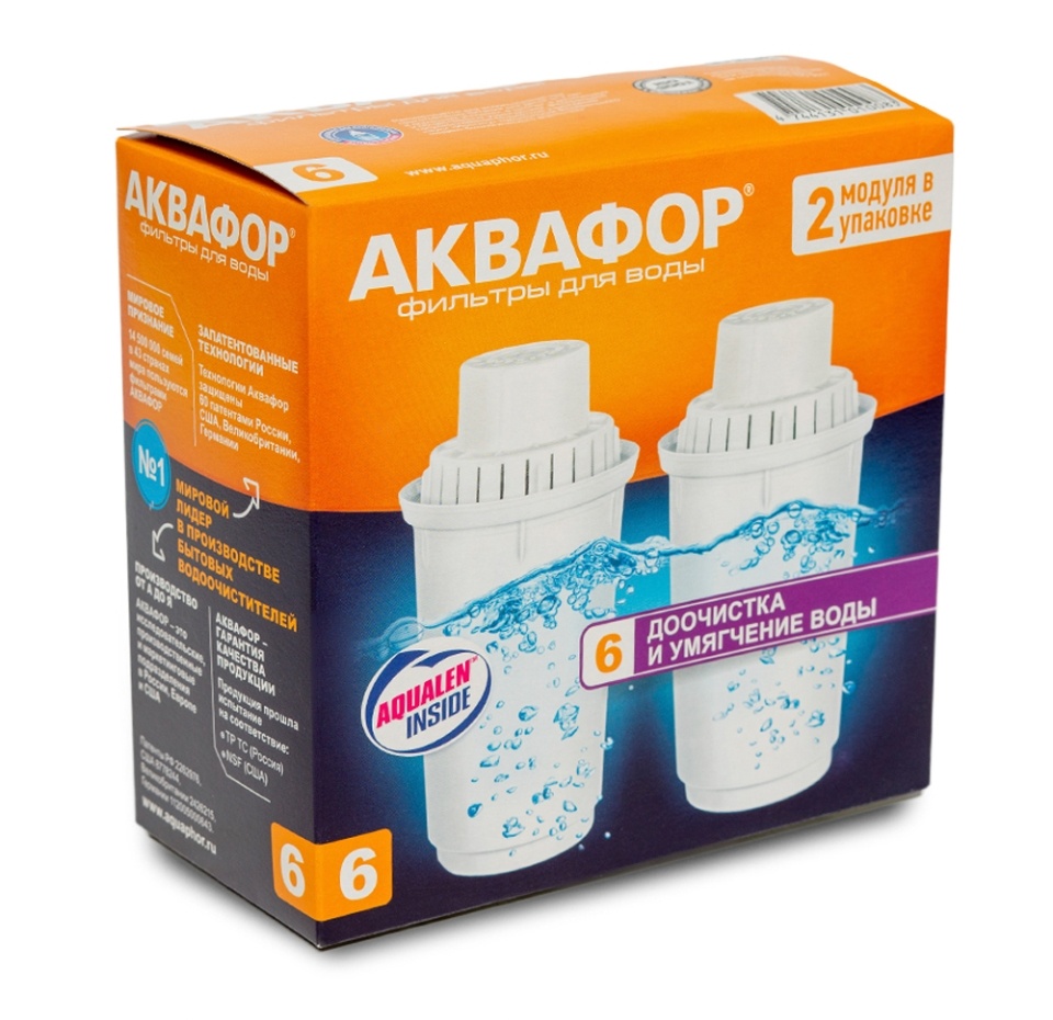 

Сменный картридж Аквафор B6 для кувшина 2 шт