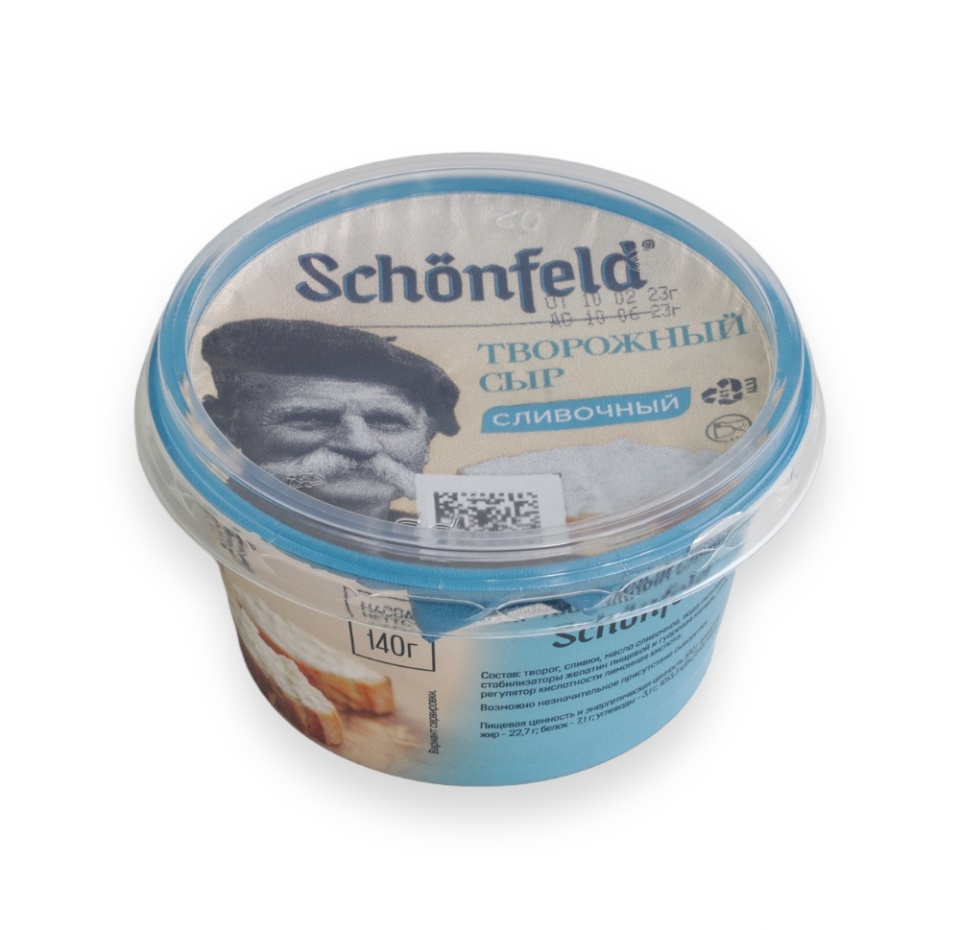 

Сыр творожный Schonfeld сливочный 65% 140 г