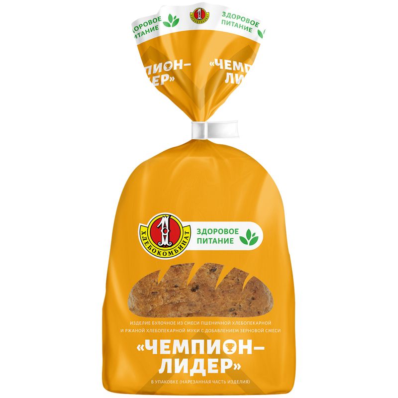 

Хлеб Первый Хлебокомбинат Чемпион-лидер нарезанный, 200 г