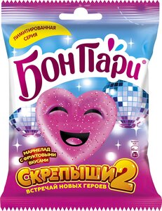 Мармелад Бон Пари Скрепыши 2 с фруктовыми вкусами в Магнит со скидкой –35%