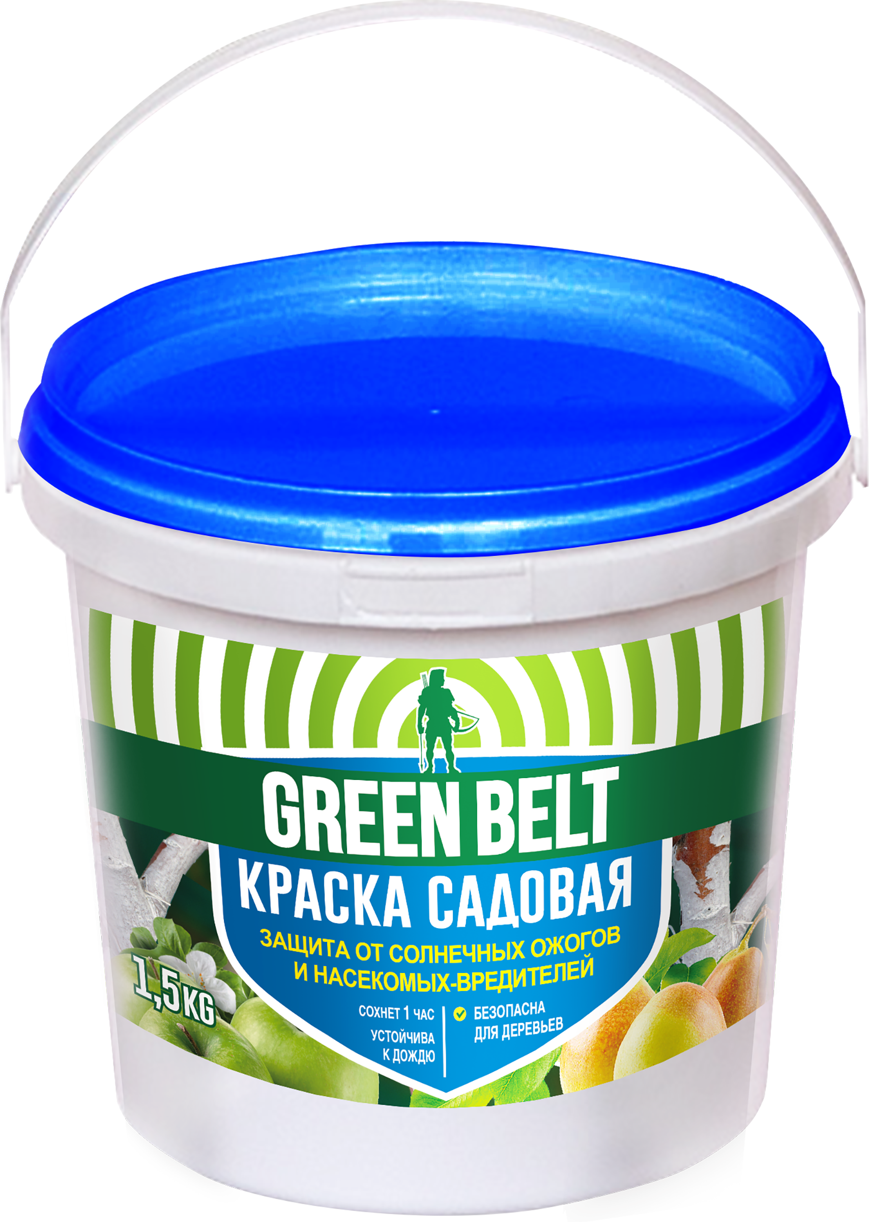 

Краска садовая для деревьев GREEN BELT акриловая, Арт. 01-493, 1500 г