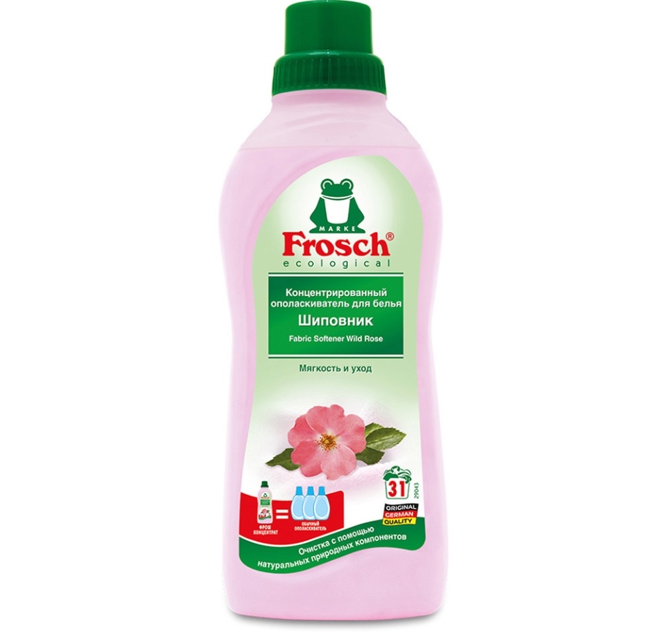 

Ополаскиватель для белья Frosch шиповник концентрированный 750 мл