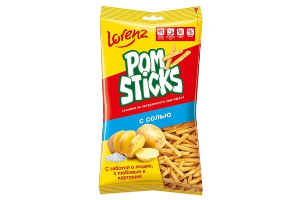 Чипсы картофельные Lorenz Pomsticks соломкой с солью