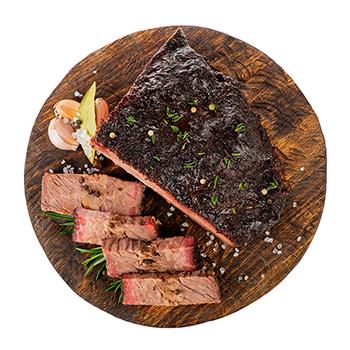 

Брискет из говядины в глазури BBQ, Россия