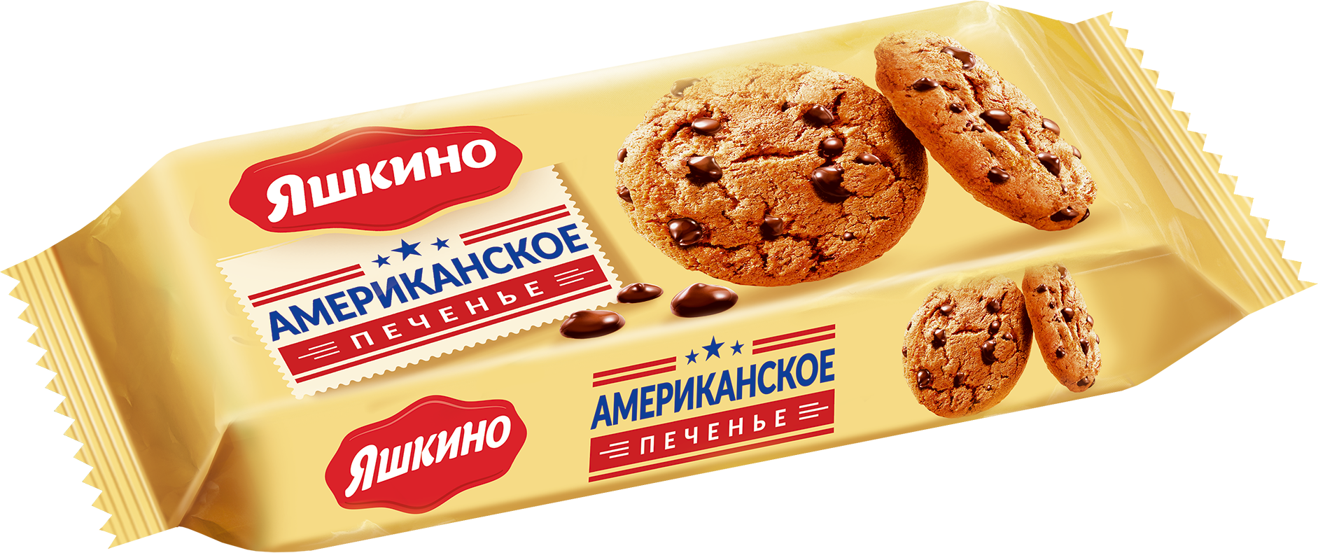 

Печенье сдобное Яшкино Американское с кусочками глазури 200 г