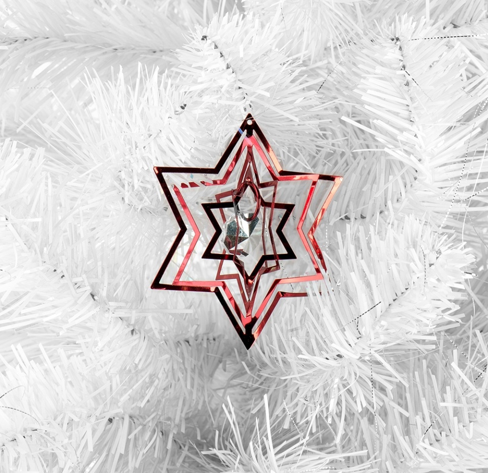 

Игрушка для елки Pobra "Коллекция Традиции" Вифлеемская звезда 3D Pobra House of Christmas 1 шт Дания 7 см, бордо