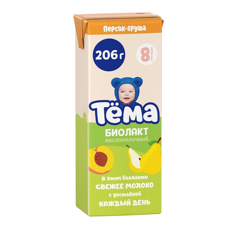 

Биолакт детский Тёма персик-груша 3%, без змж, 206 г