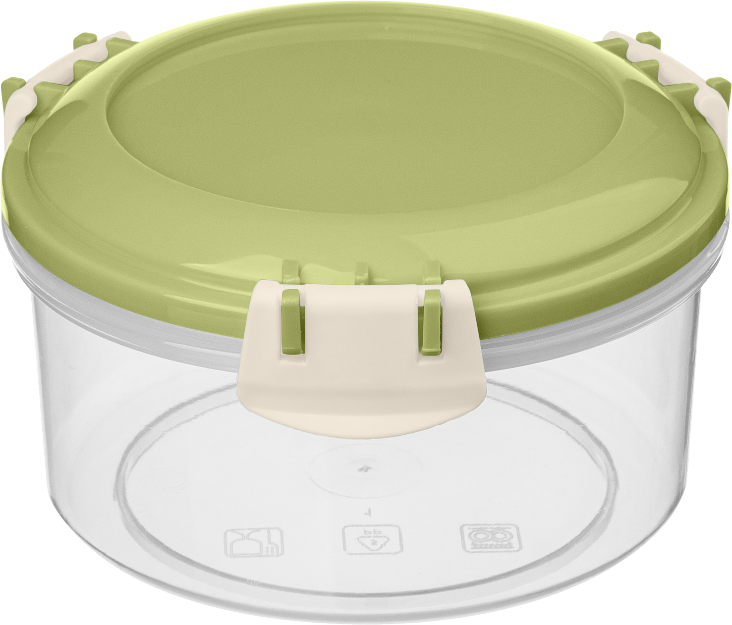 

Контейнер Профит Хаус круглый с защелками 0.4л