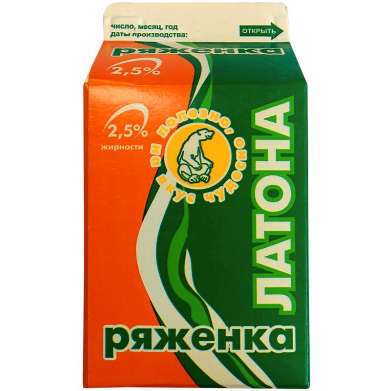 

Ряженка Латона пастеризованная 2.5%