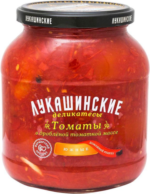 

Томаты Лукашинские деликатесы Южные в томатной мякоти 670 г