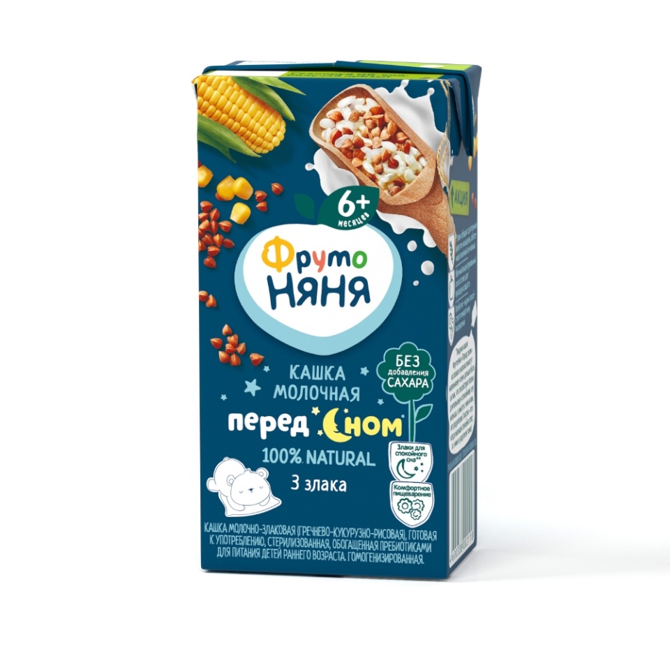

Кашка молочная ФрутоНяня гречка, кукуруза и рис с пребиотиками с 6 месяцев 200 мл