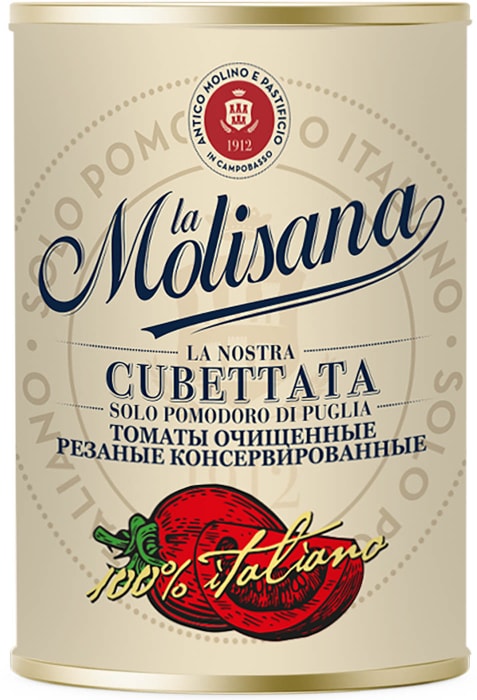 

Томаты La Molisana Cubettata очищенные резаные 400 г