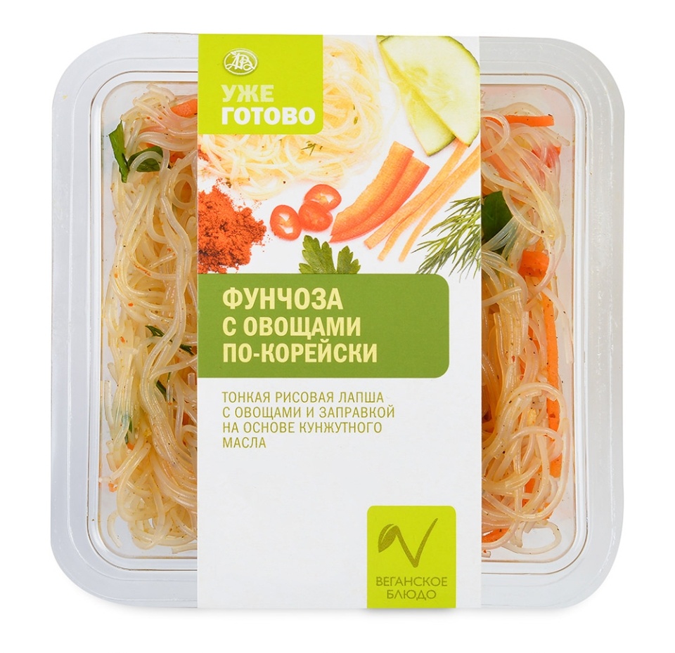

Фунчоза с овощами по-корейски Уже Готово, 300 г, Россия
