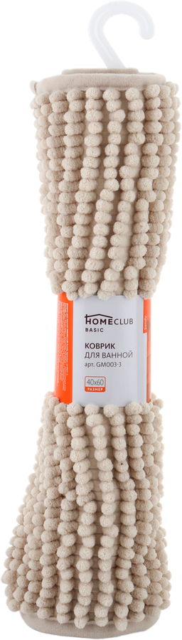 

Коврик для ванной Homeclub Sandy 40x60см, шенилл цвет в ассортименте